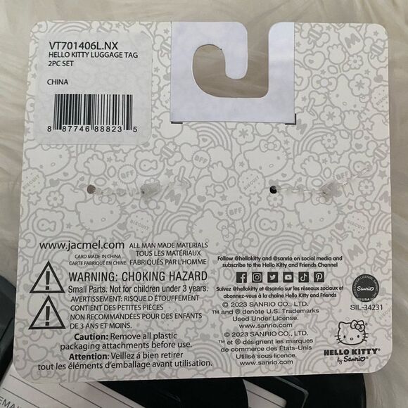 Hello Kitty Travel Luggage Bag Tags (Set of 2) - Picture 7 of 7